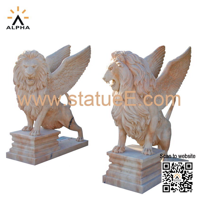 Winged lion statue